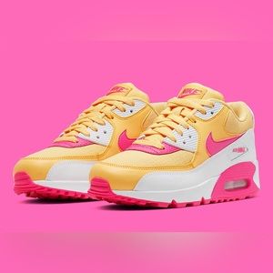 Nike air max 90s yellow and pink